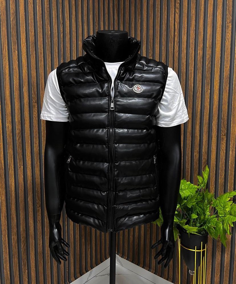 Highest Quality Leather Vest, Luxury Clothes, Black Vest