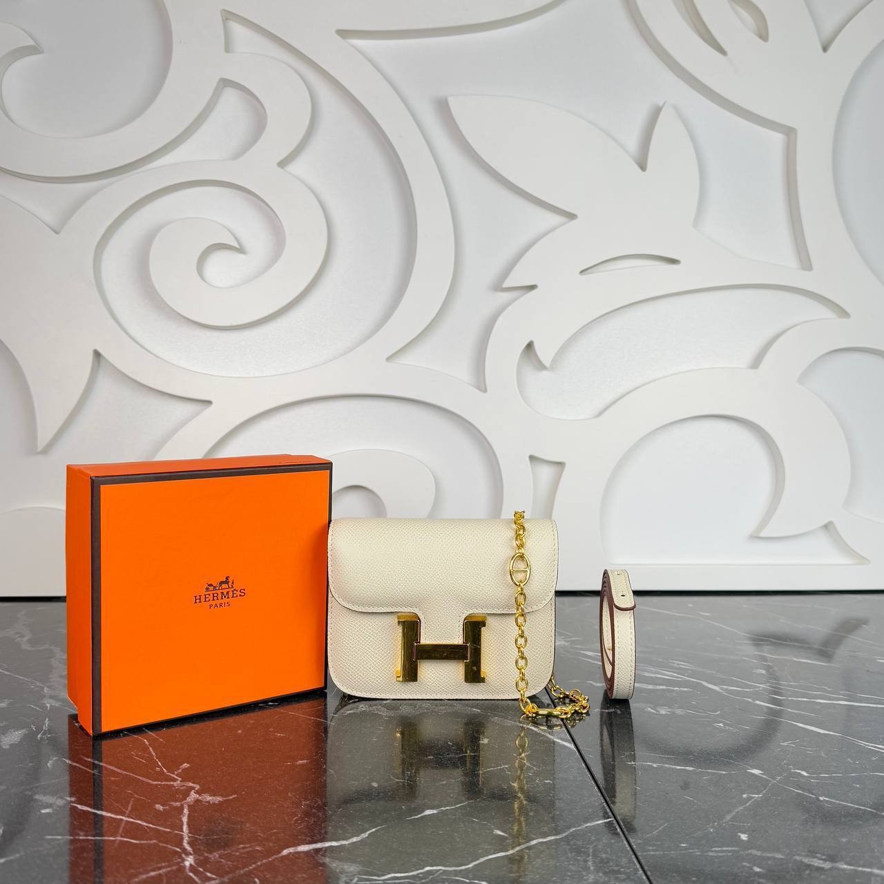  Constance Small Wallet Bags, Leather Fashion Bags - Beige