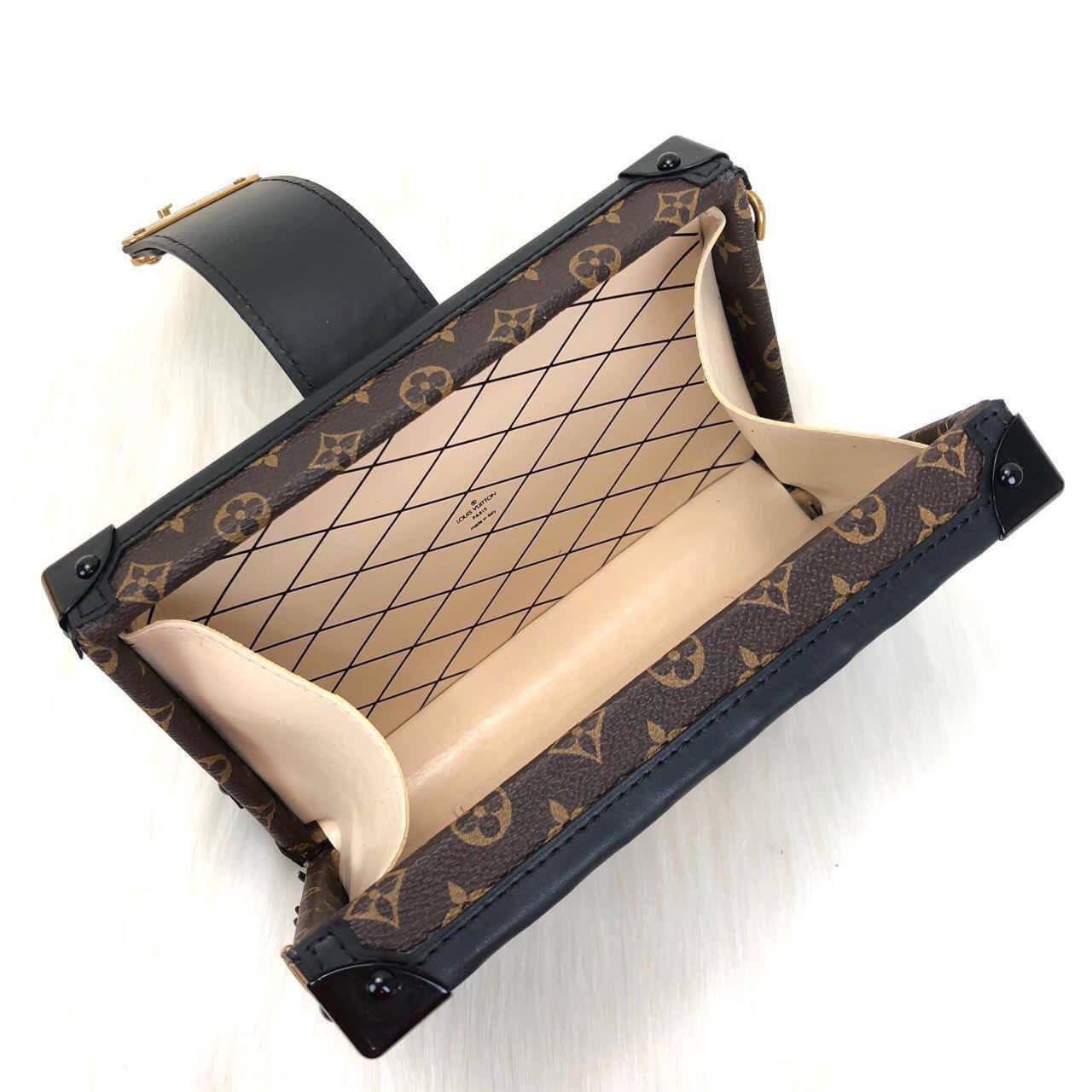Highest Quality Petite Malle Leather Bag, Fashion Vintage Model Bag