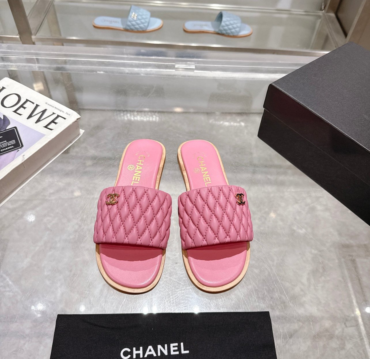A+++ Quality Luxury Designer Leather Sandals - Pink