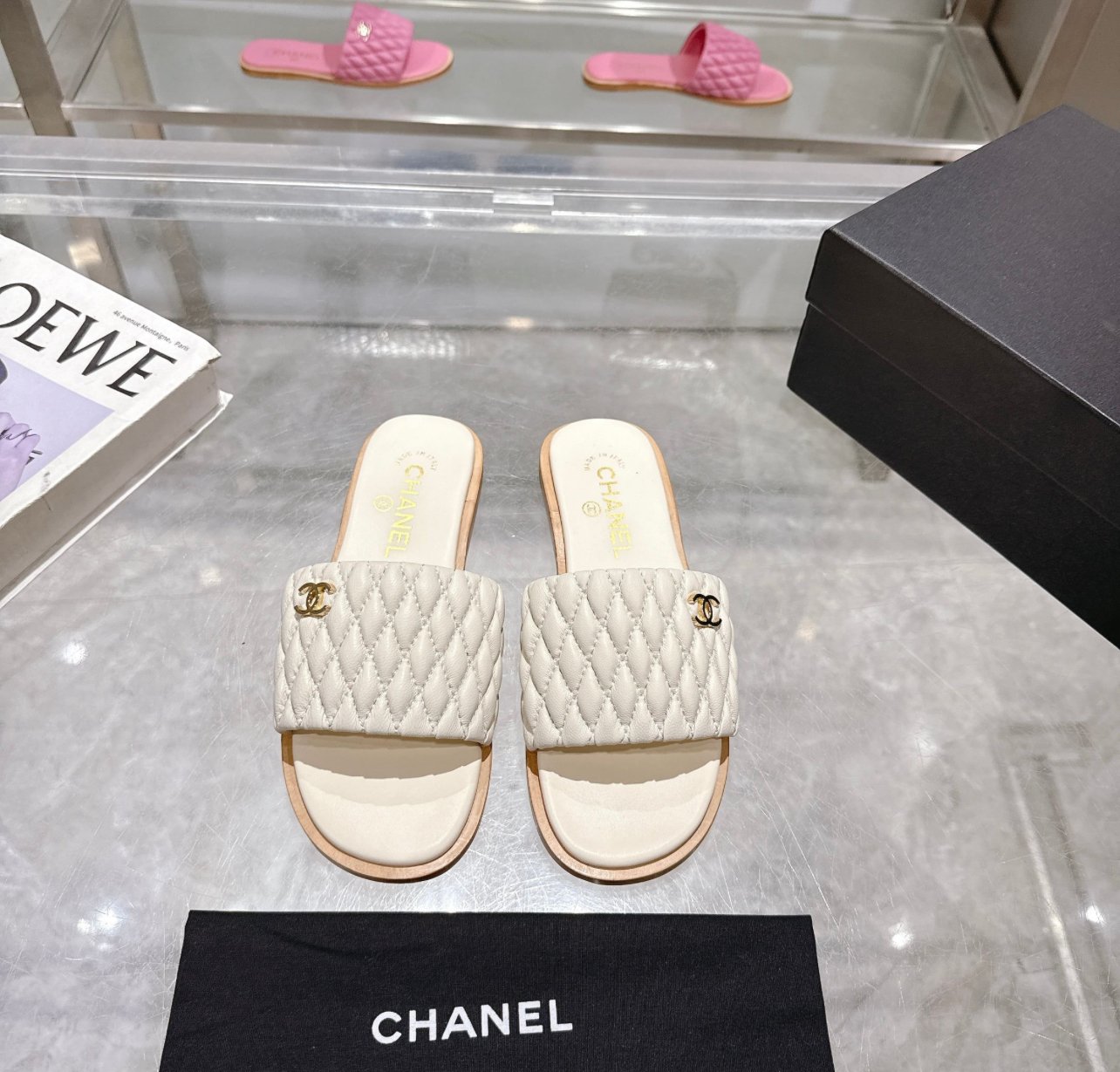 A+++ Quality Luxury Designer Leather Sandals - White