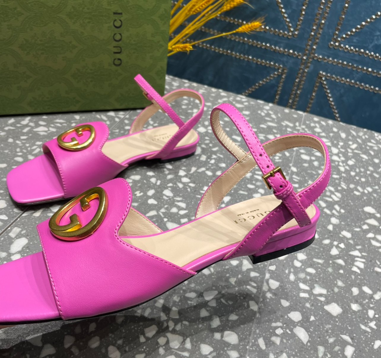 A+++ Quality Low Heeled Leather Sandals