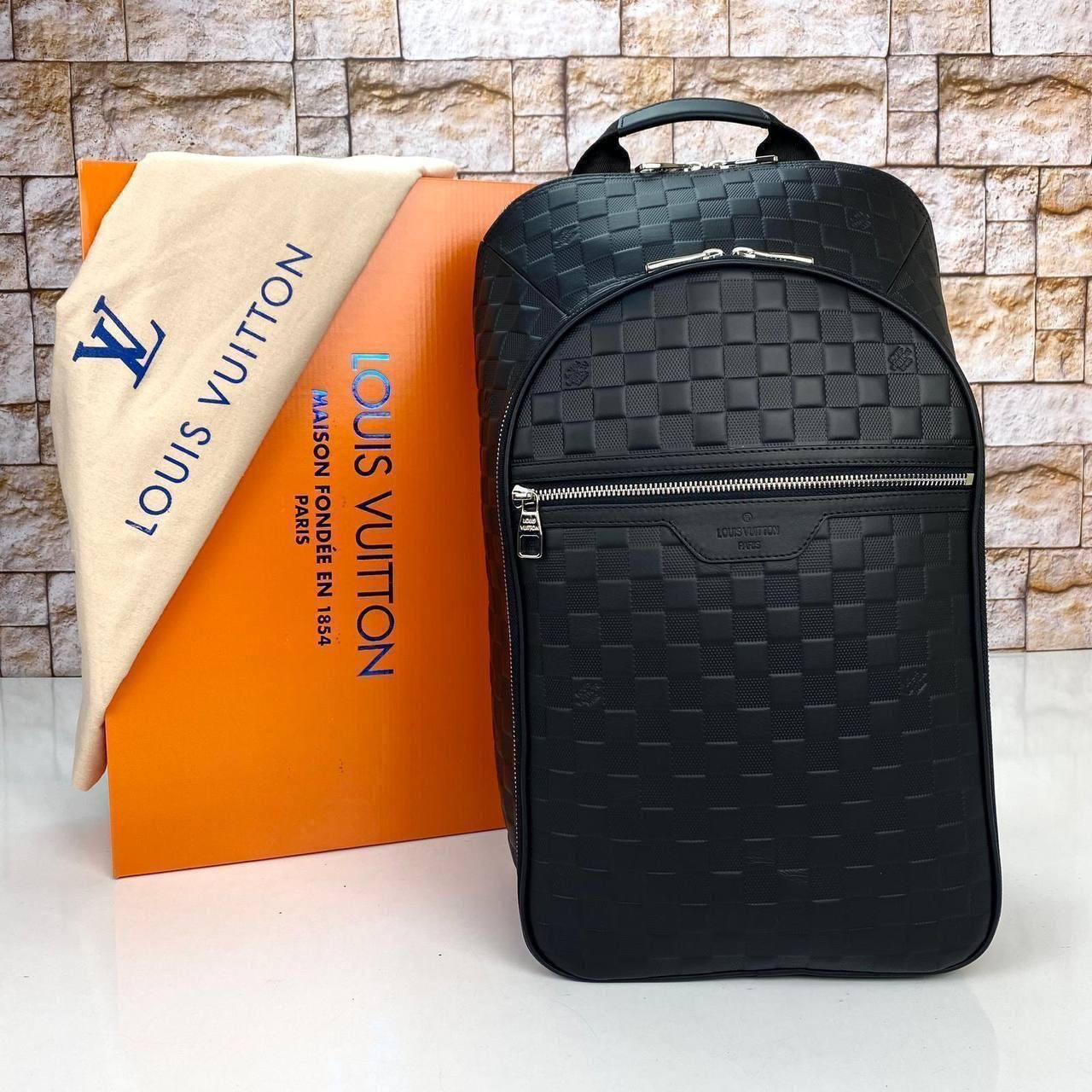 Highest Quality Michael NV2 Backpack İnfini Leather Backpacks, Luxury Fashion Backpack - Black Damier