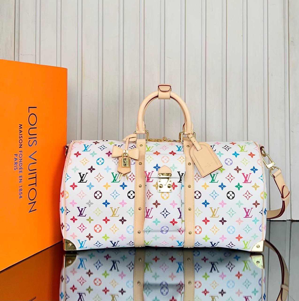 Highest Quality LV x TM Keepall Badouliere 45 