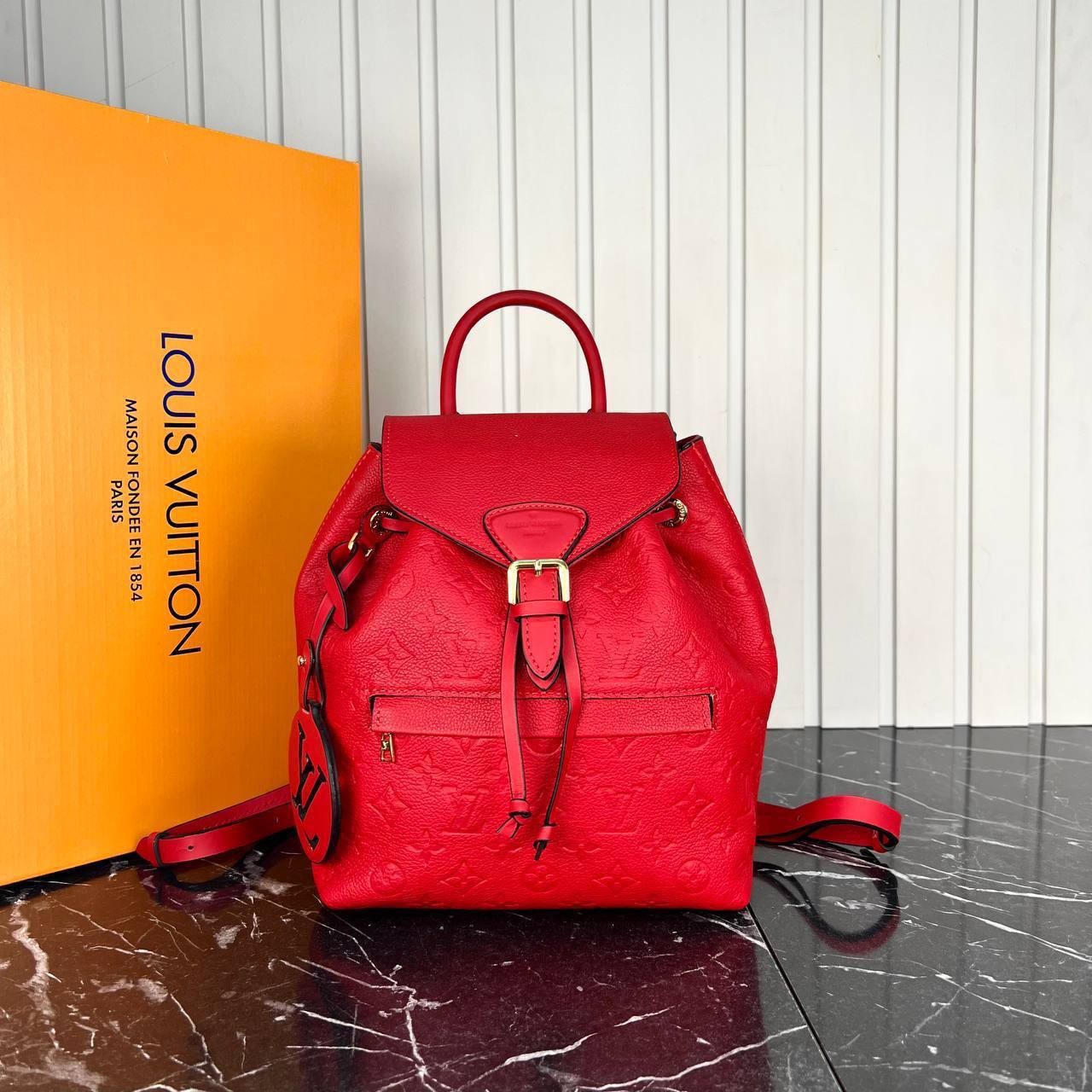 Leather Montsouris Backpack Luxury , Highest Quality Fashion Backpack