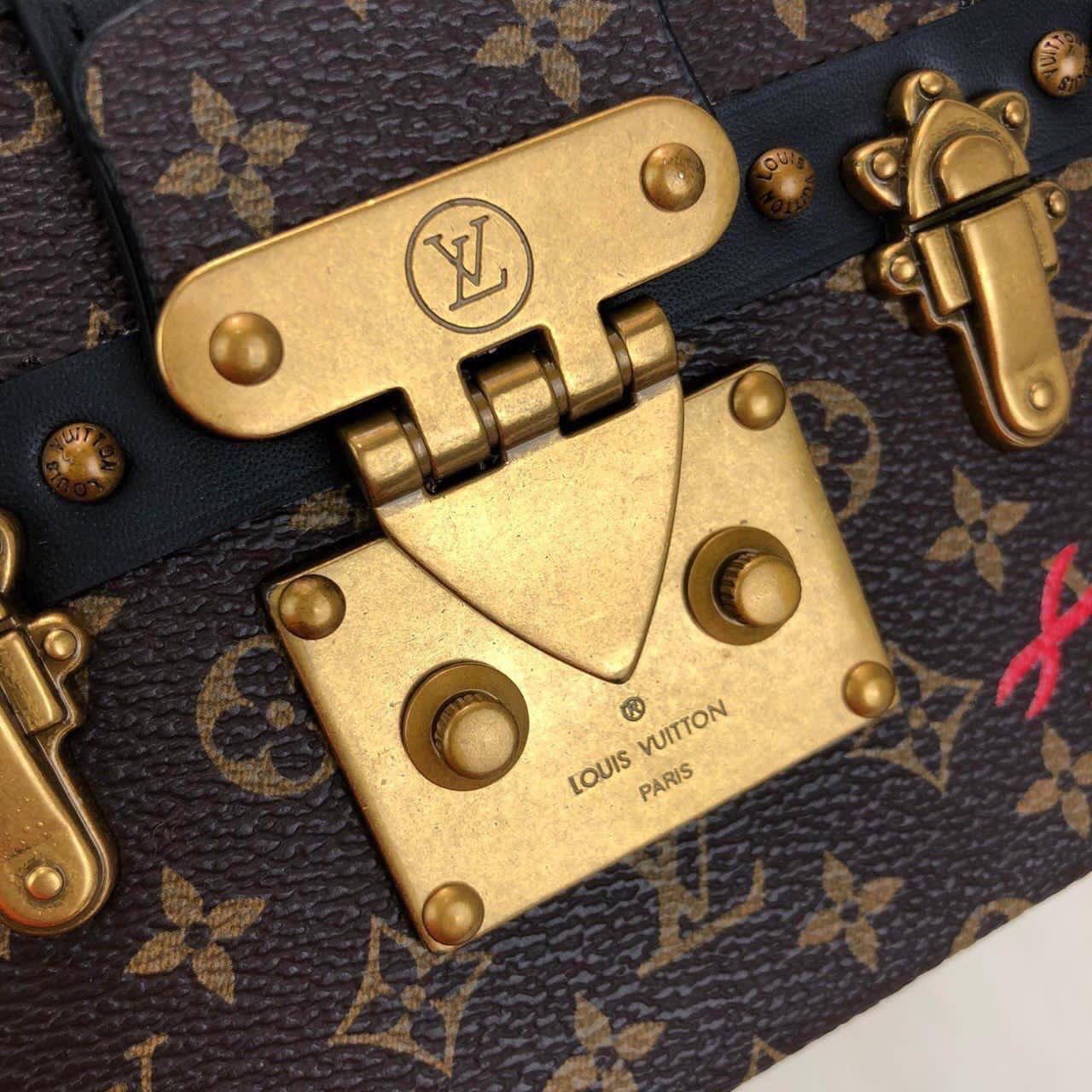 Highest Quality Petite Malle Leather Bag, Fashion Vintage Model Bag