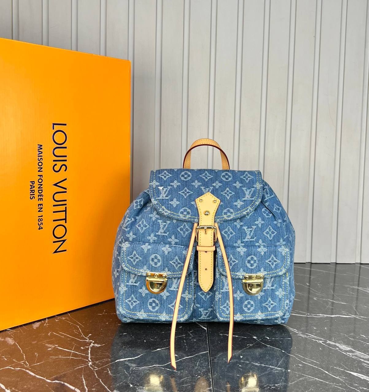 Highest Quality Mini Pleaty Denim Backpack Luxury Backpacks