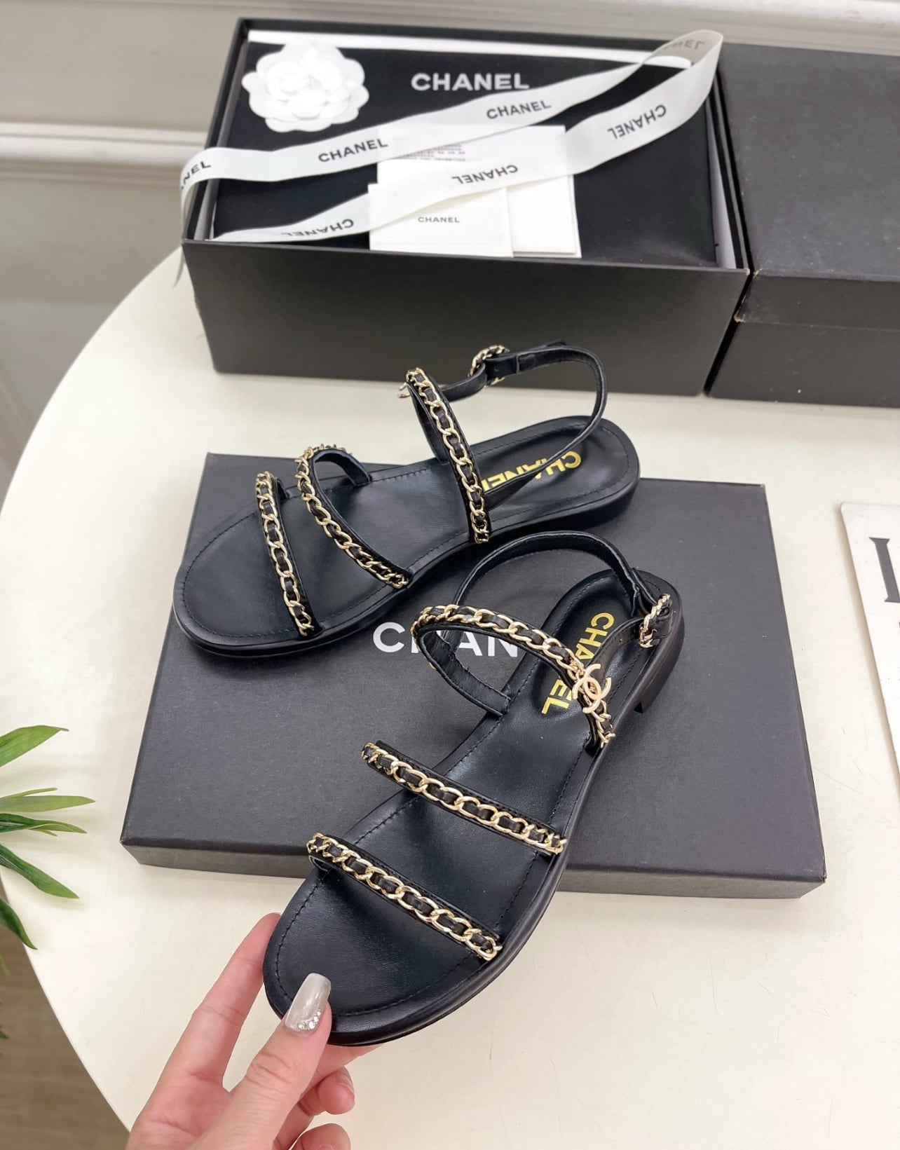 Highest Quality Leather Low Heel Sandals
