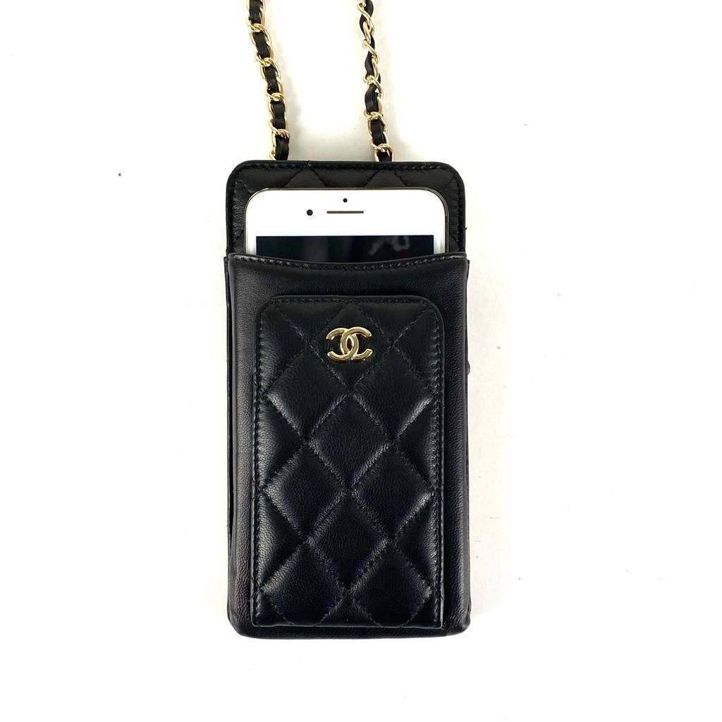 Highest Quality Compact Double Pouch With Chain phone case and card holder bag