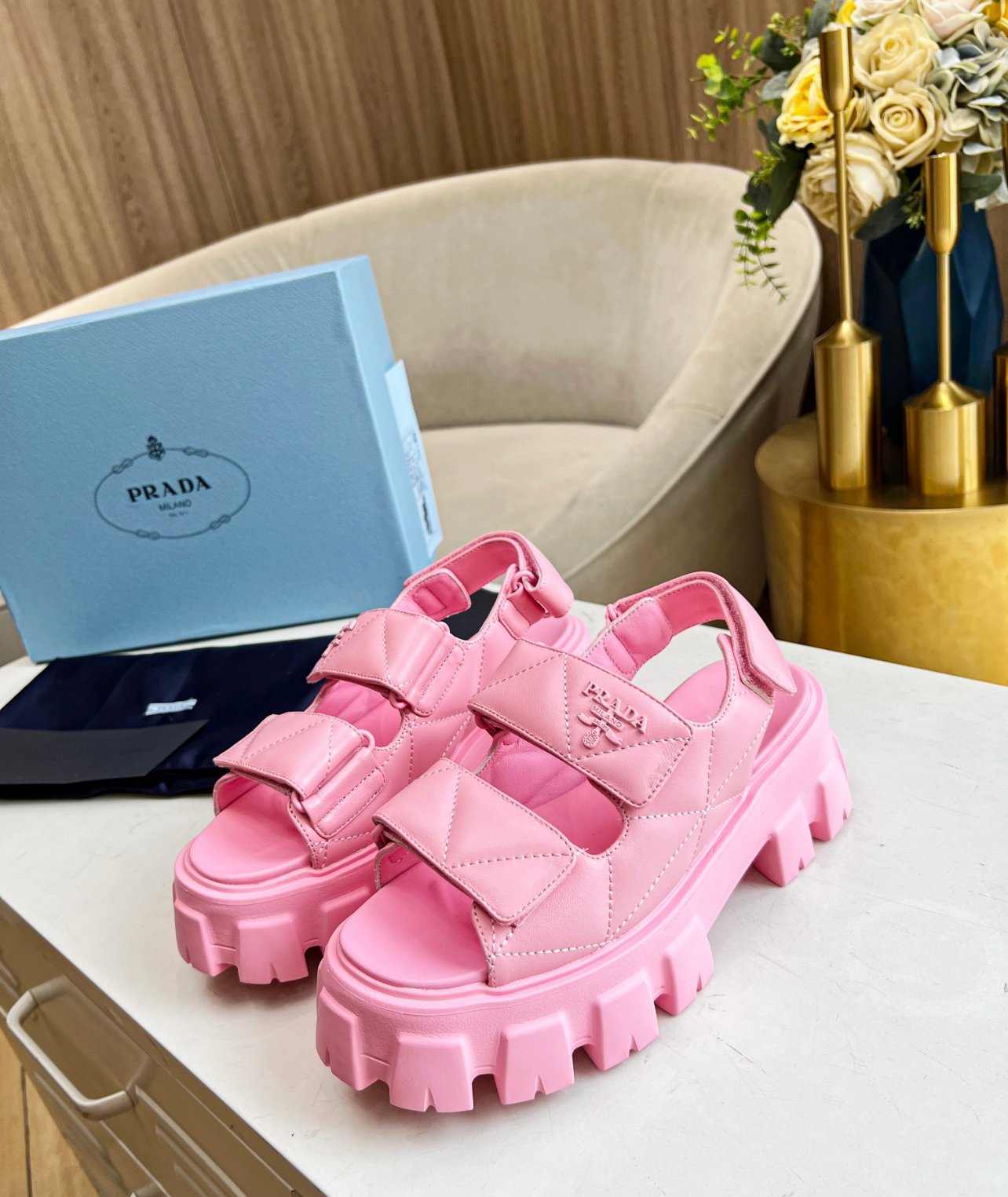 A+++ Quality Luxury Designer Sandals  - Pink