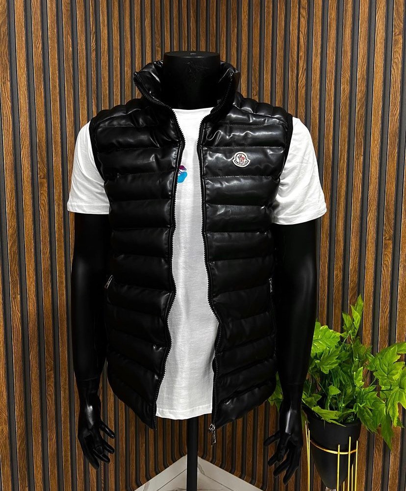 Highest Quality Leather Vest, Luxury Clothes, Black Vest