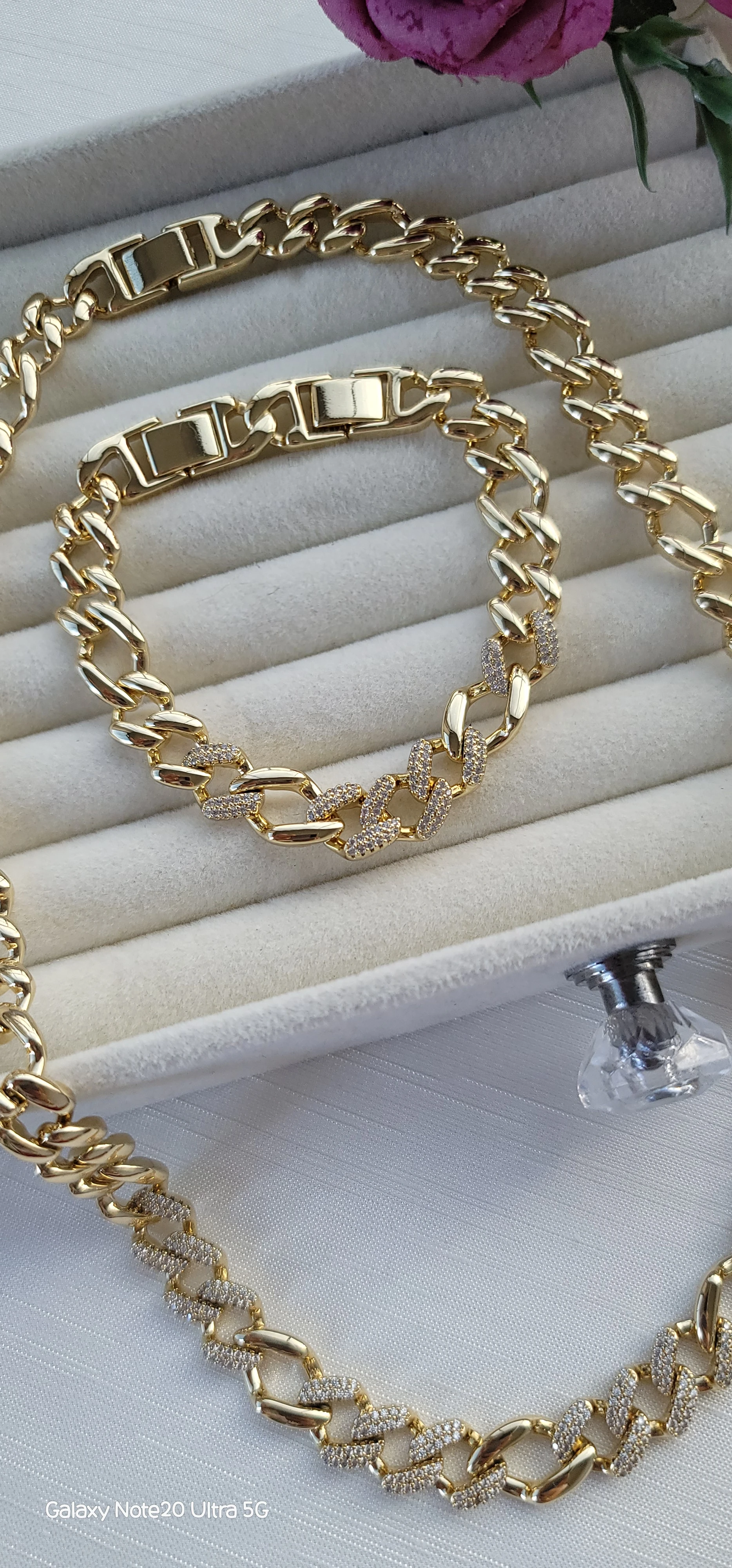 Xuping 14k taşlı gurmet set 