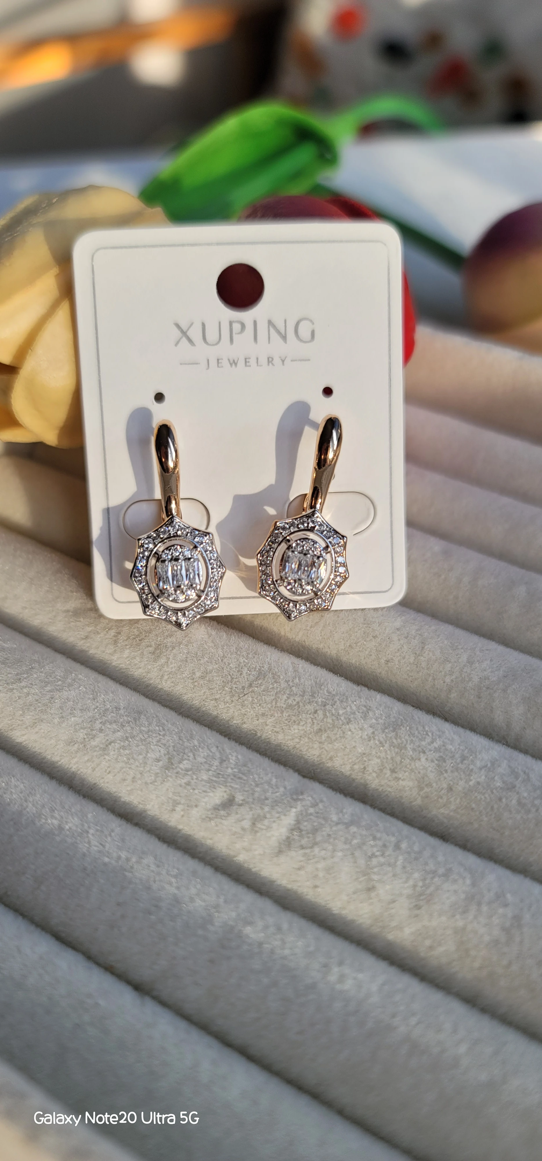 Xuping rose elmas küpe