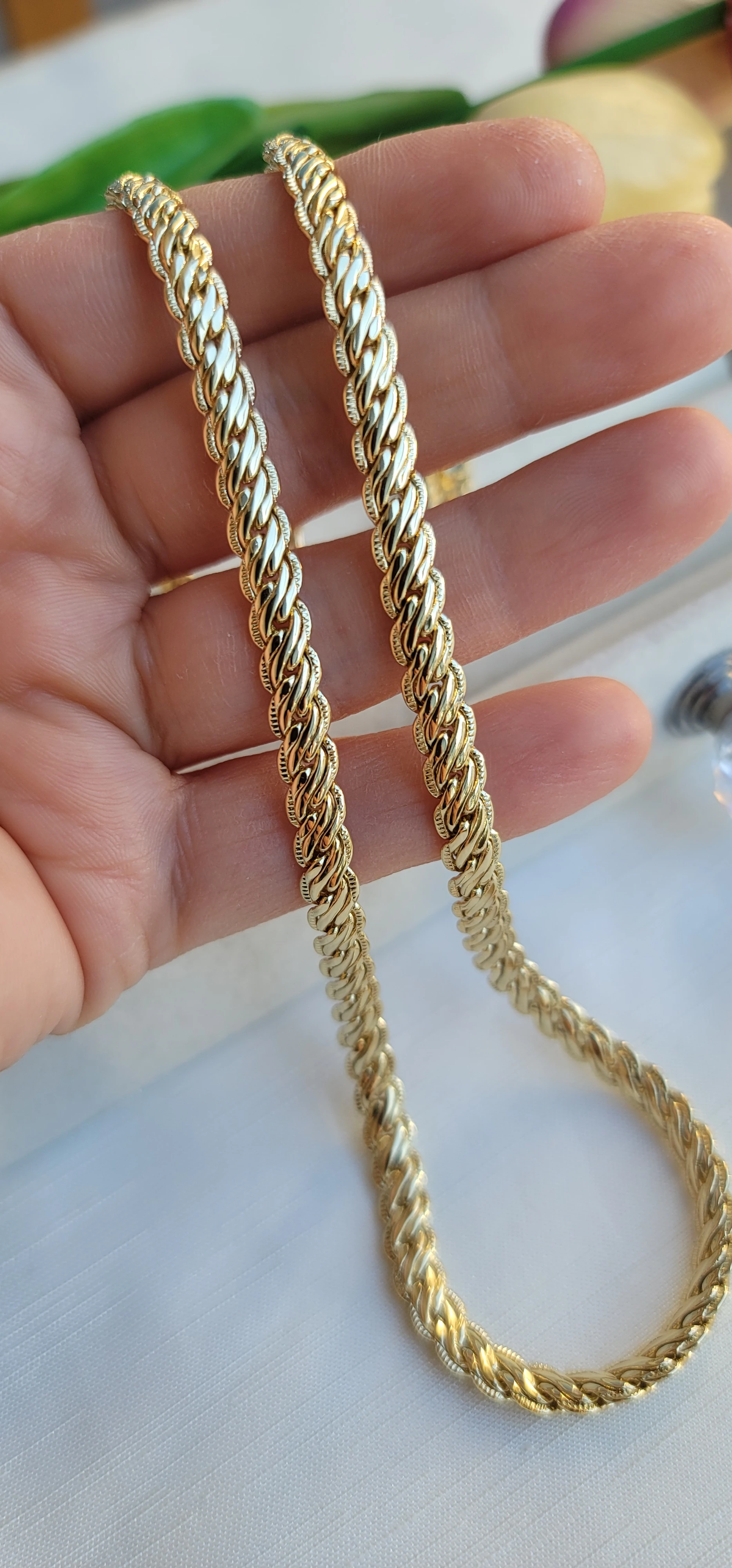 Xuping kuyumcu model örgü kolye - 60cm