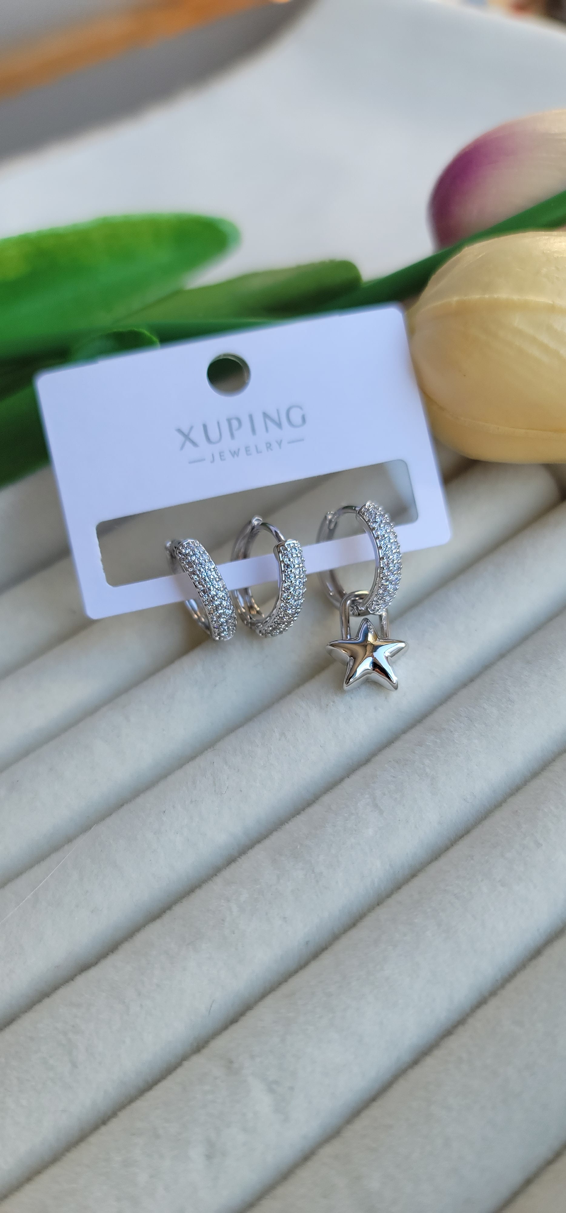 Xuping yıldızlı küpe seti