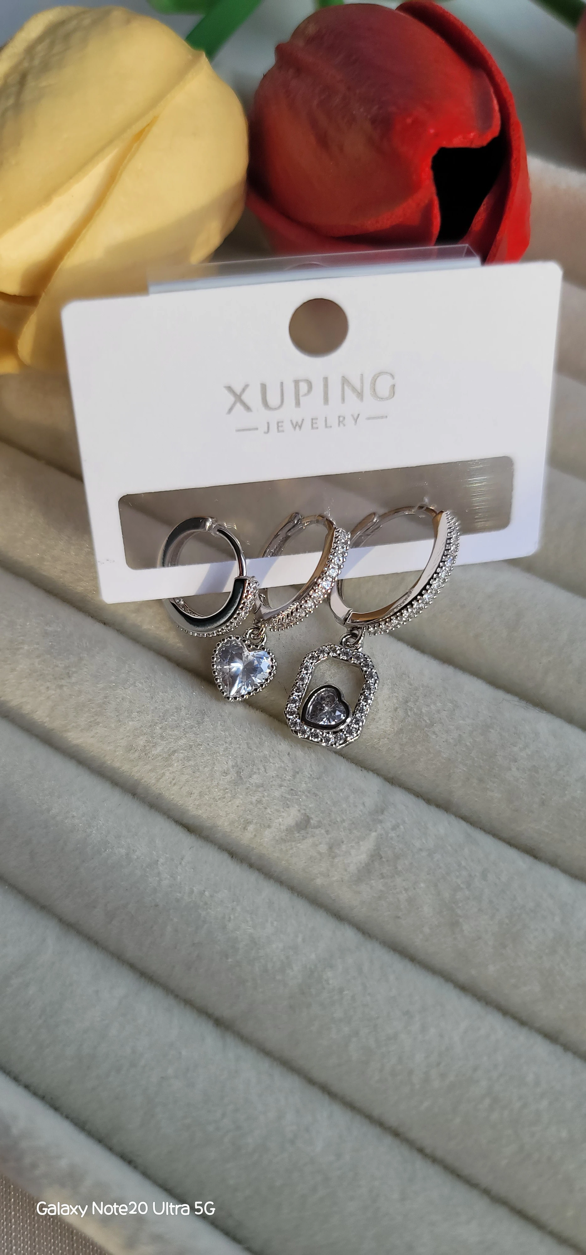 Xuping silver taşlı küpe seti