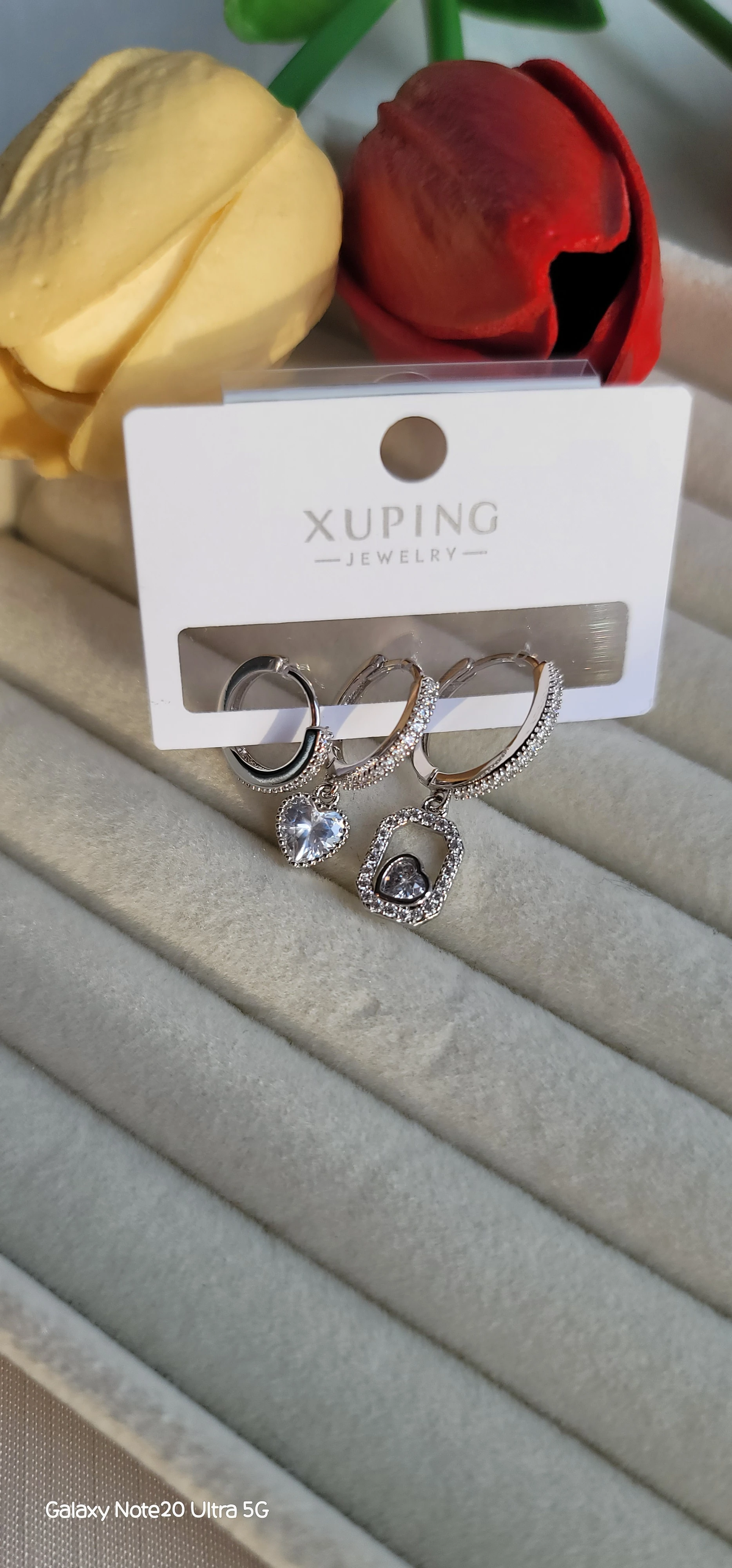 Xuping silver taşlı küpe seti