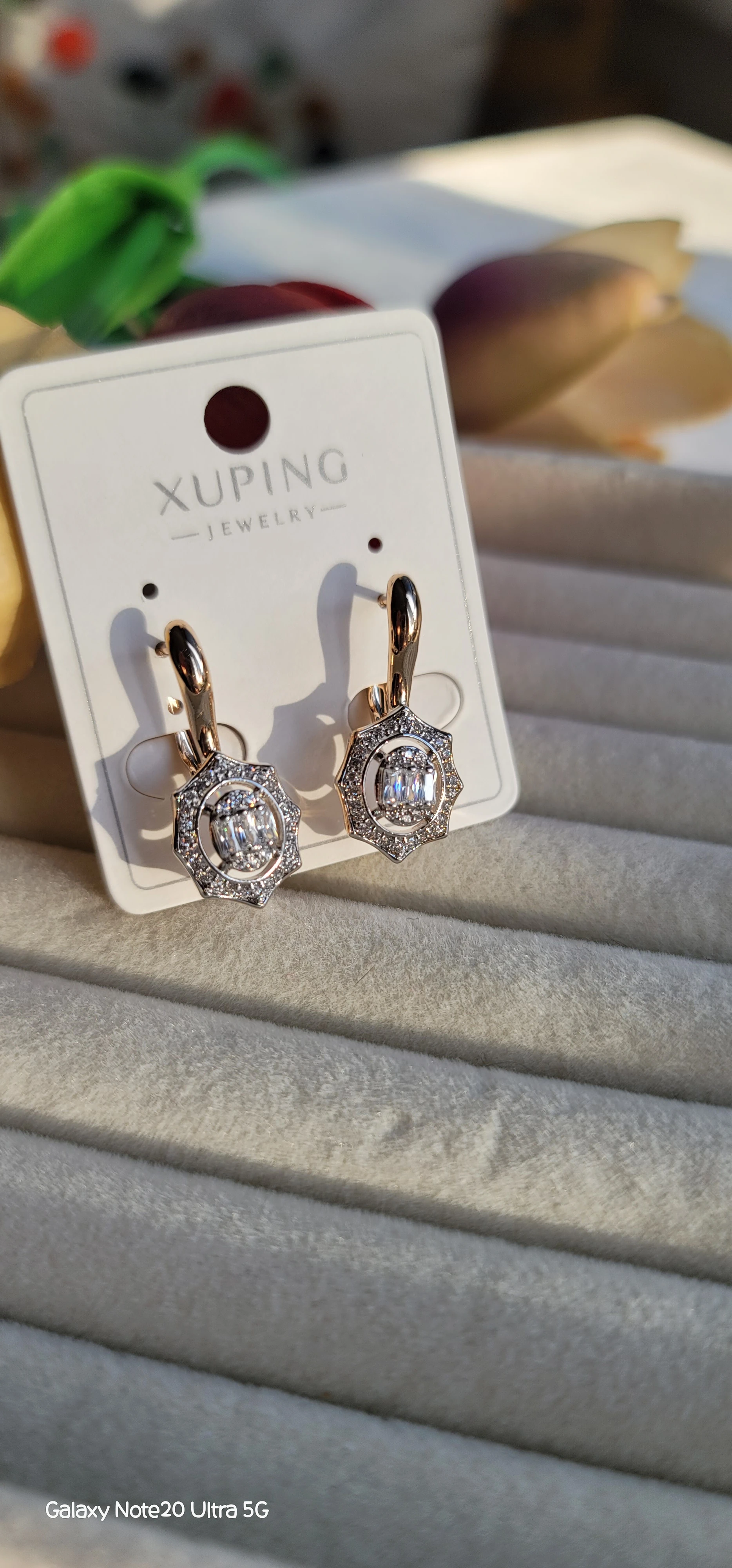 Xuping rose elmas küpe