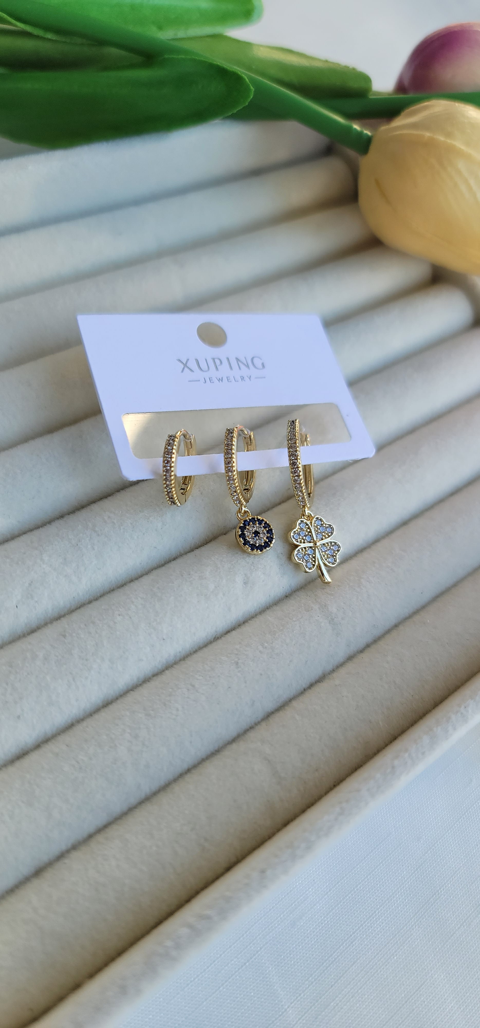 Xuping yonca set küpe