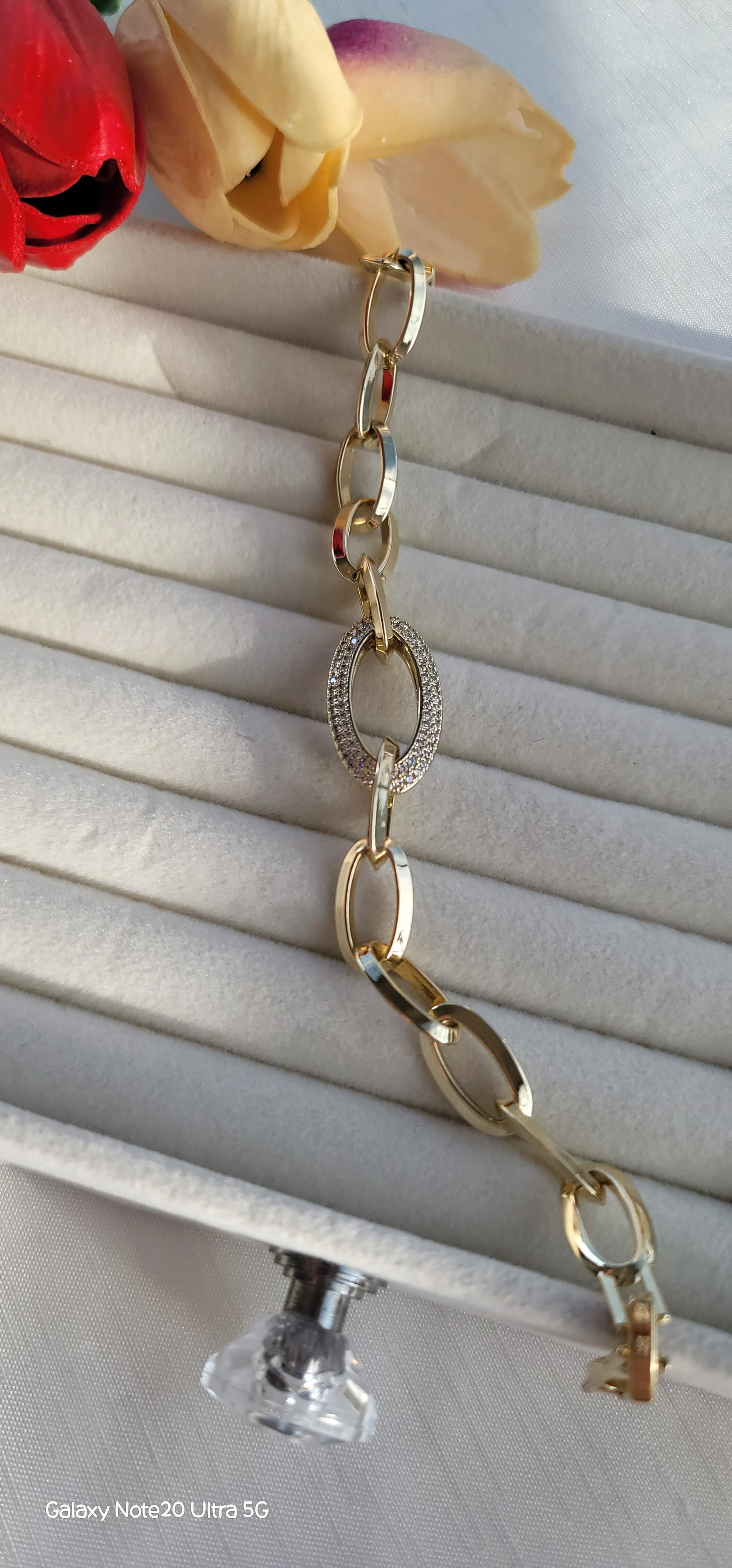 Xuping ortası oval taşlı ataç bileklik