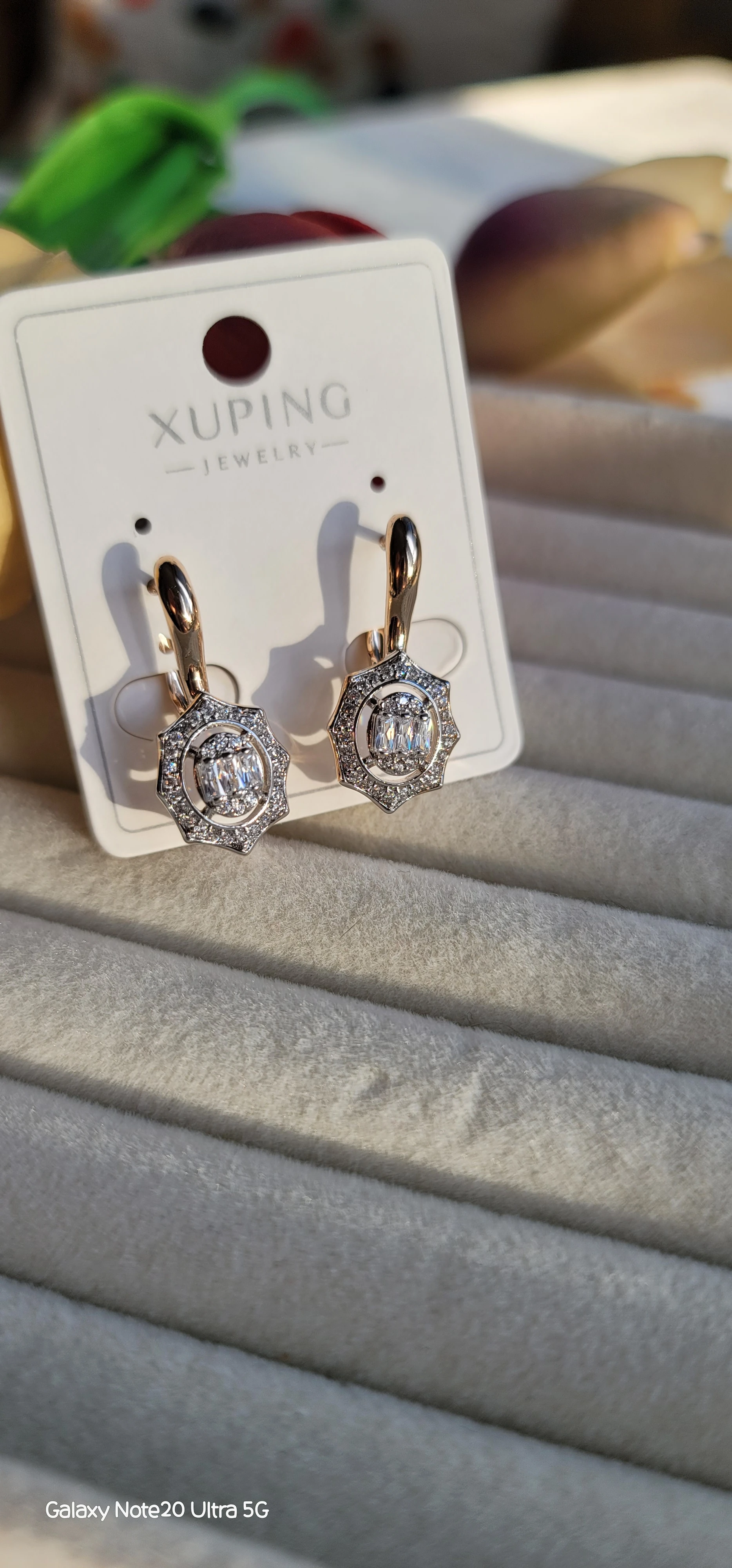 Xuping rose elmas küpe