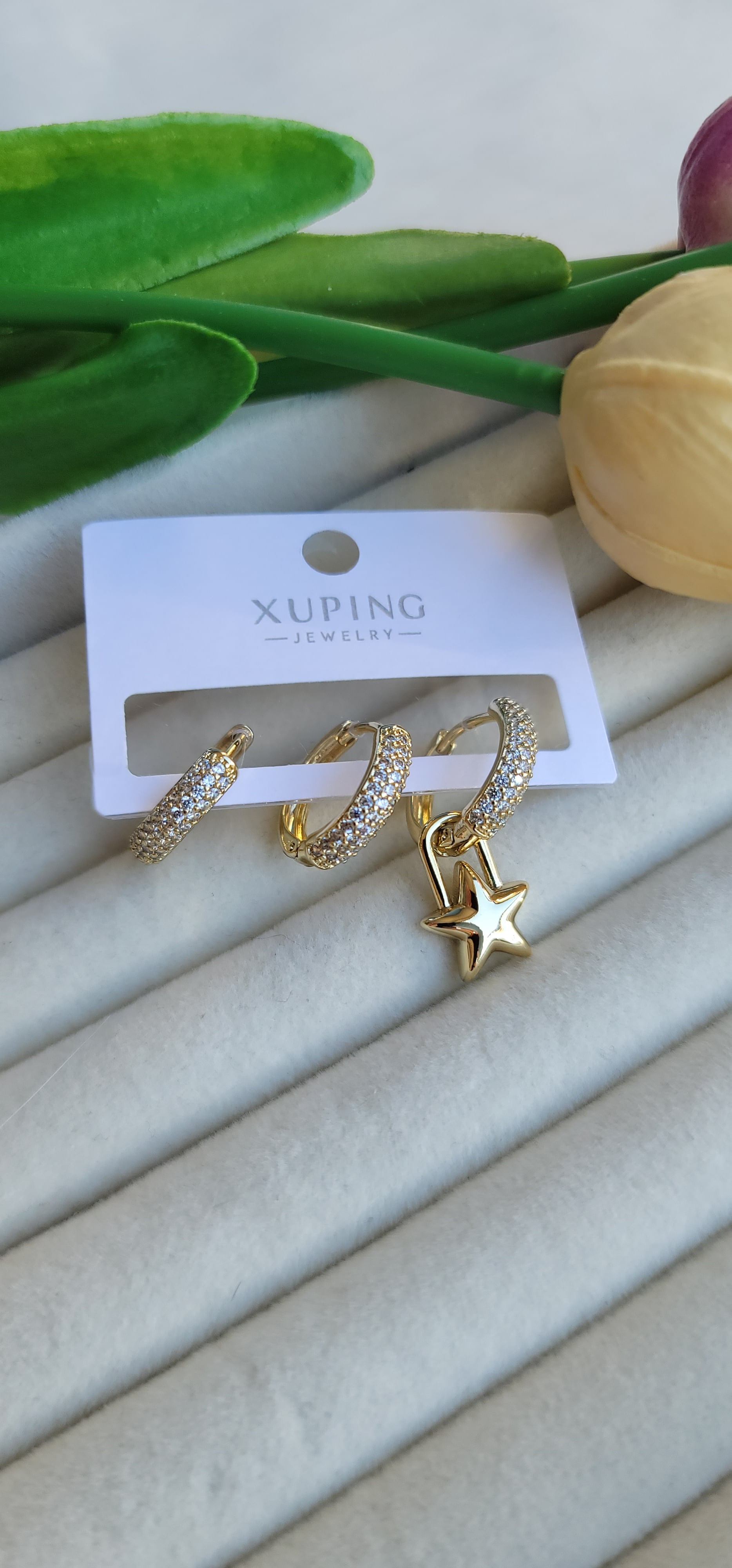 Xuping yıldızlı küpe seti