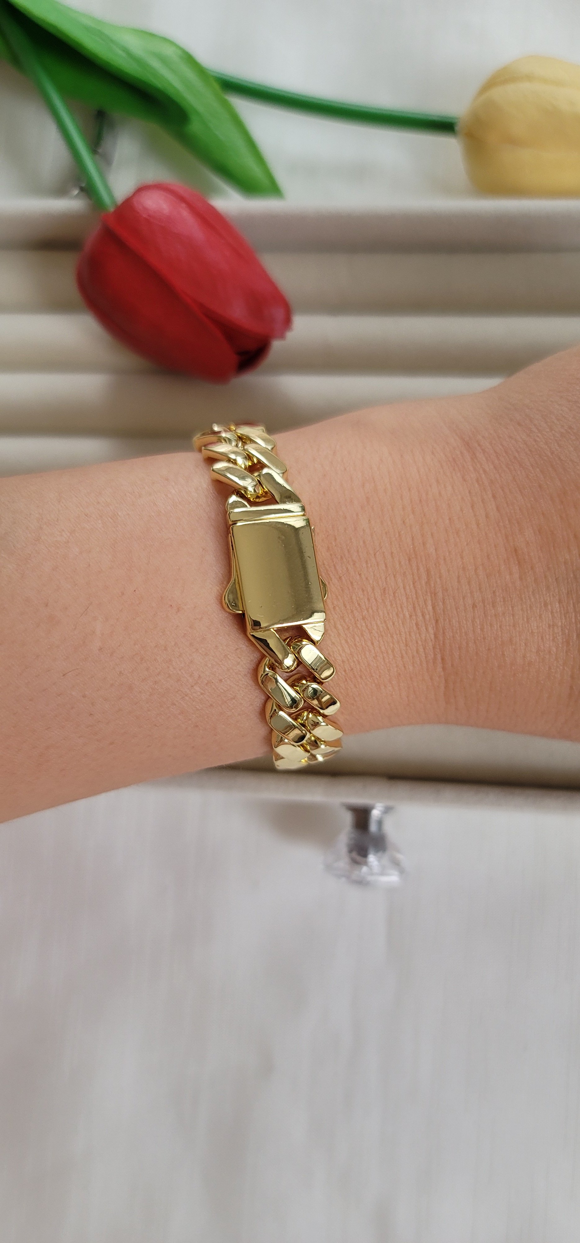 14k premıum taşsız gurmet bileklik
