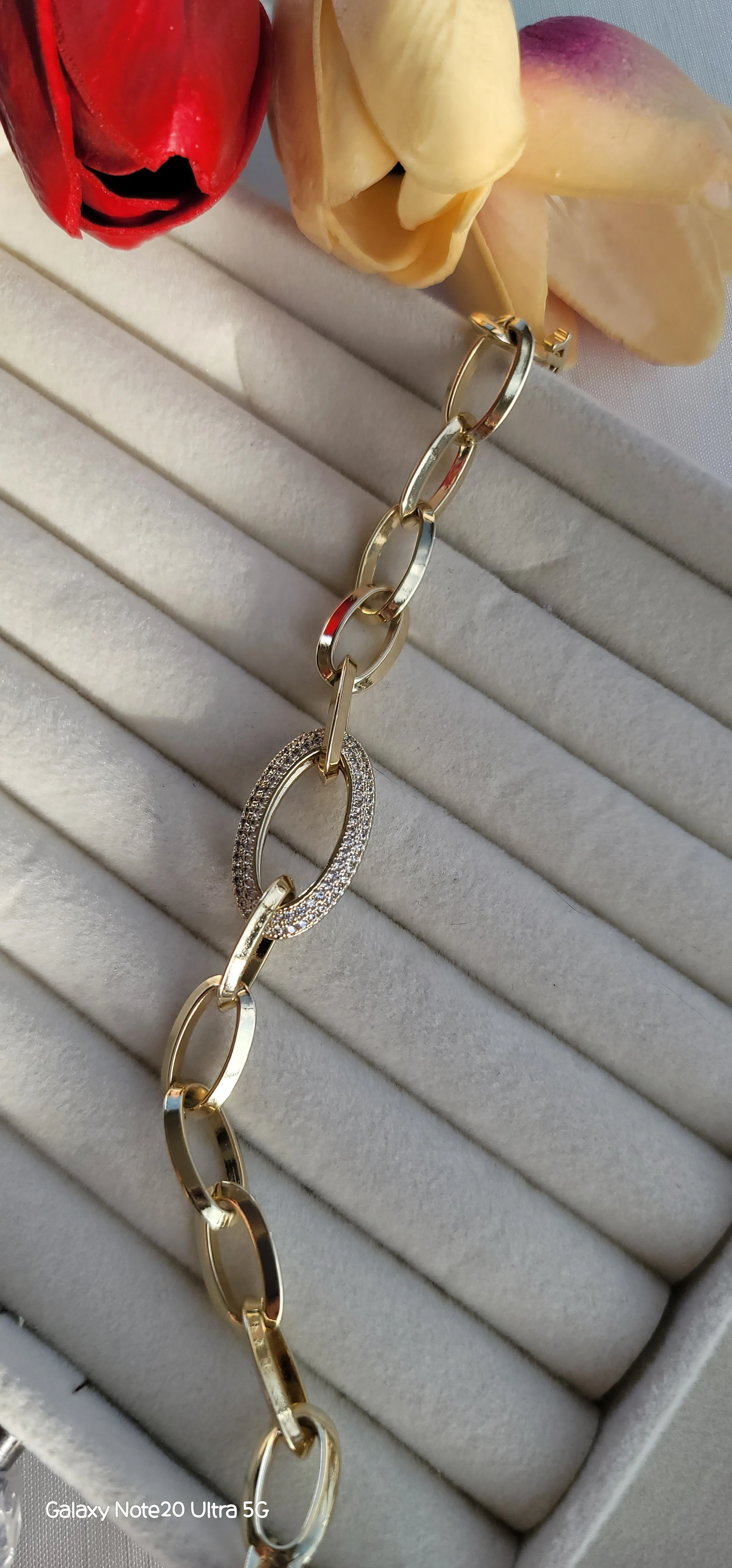 Xuping ortası oval taşlı ataç bileklik