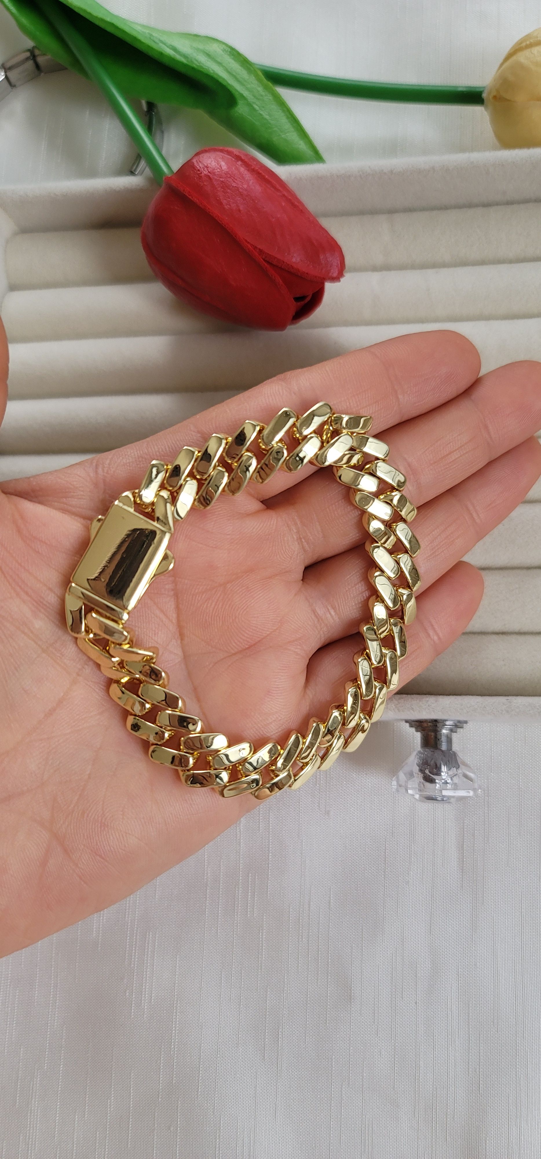 14k premıum taşsız gurmet bileklik