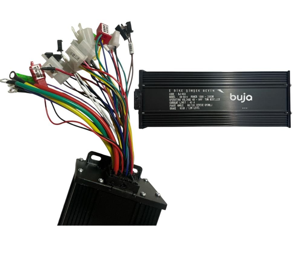 1300W Uyumlu E-Bike Sürücü Beyni – 48/72V Motor Kontrol Ünitesi, Şimşek Tipi Beyin