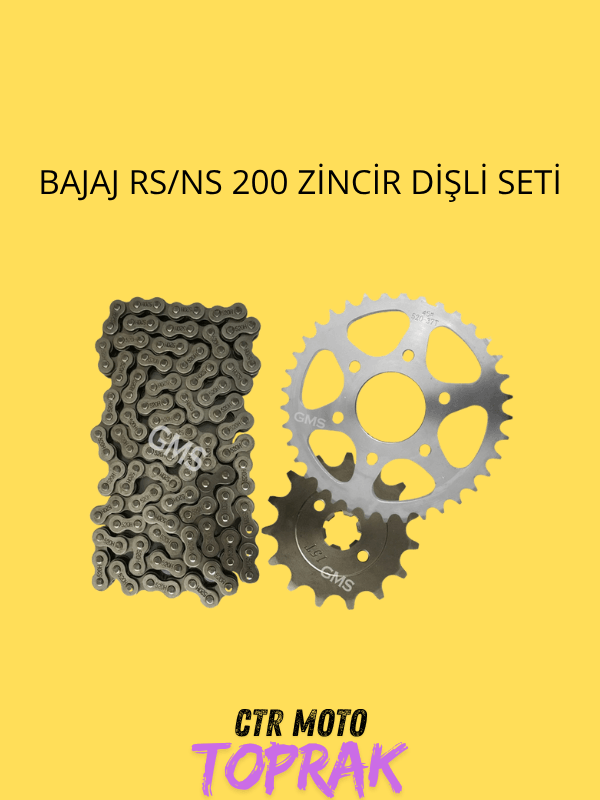 Bajaj RS/NS 200 Zincir Dişli Seti – 15/45 Diş Güç Aktarım Zincir Dişli Takımı