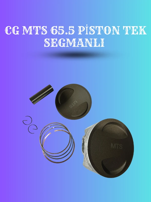 CG MTS 65.5 mm Piston Tek Segmanlı – Üst Kapak ve Segman Seti