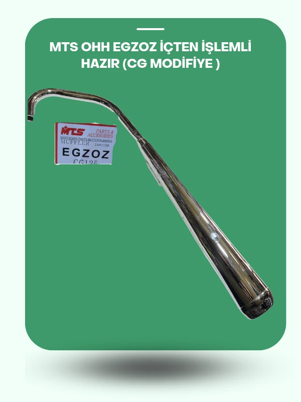 OHH İçten İşlemli Hazır CG Modifiye Krom Egzoz CG125 Uyumlu Güçlü Ses Performansı ve Tasarım