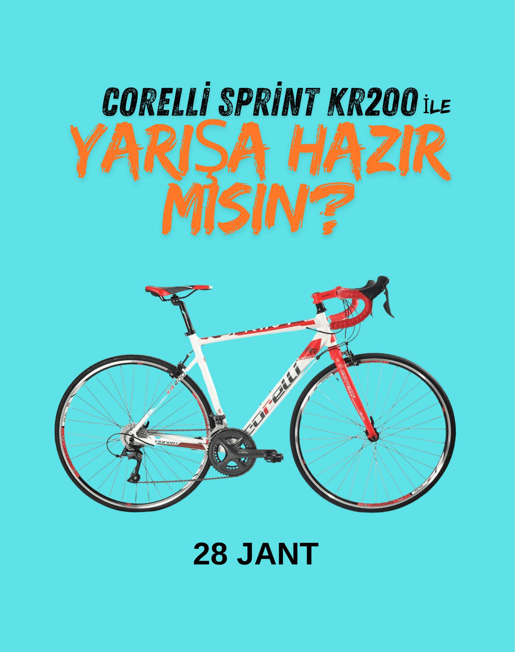 Corelli Sprint KR200 yol - Yarış Bisikleti Alüminyum Kadro