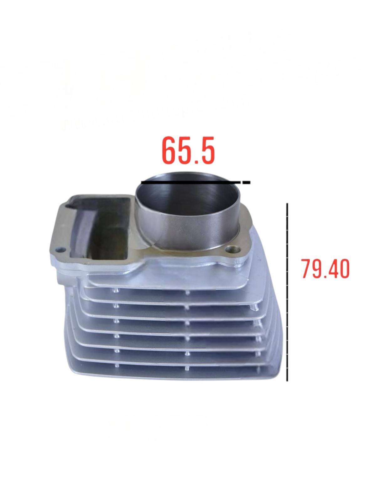 CG 125 200 Uyumlu Boş Silindir 65,50 mm – Yüksek Performanslı Motor Yedek Parçası