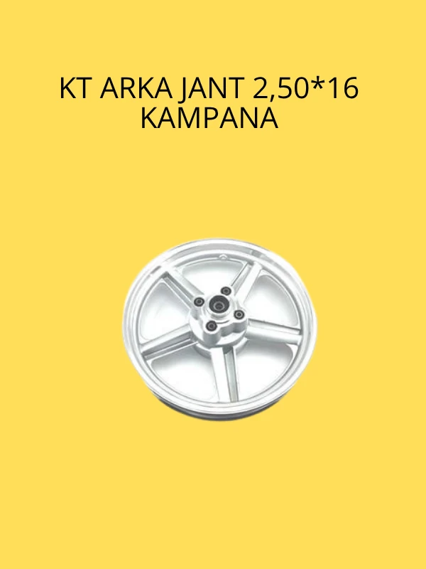 KT ARKA JANT 2.50x16 KAMPANA SİSTEM UYUMLU ALÜMİNYUM JANT