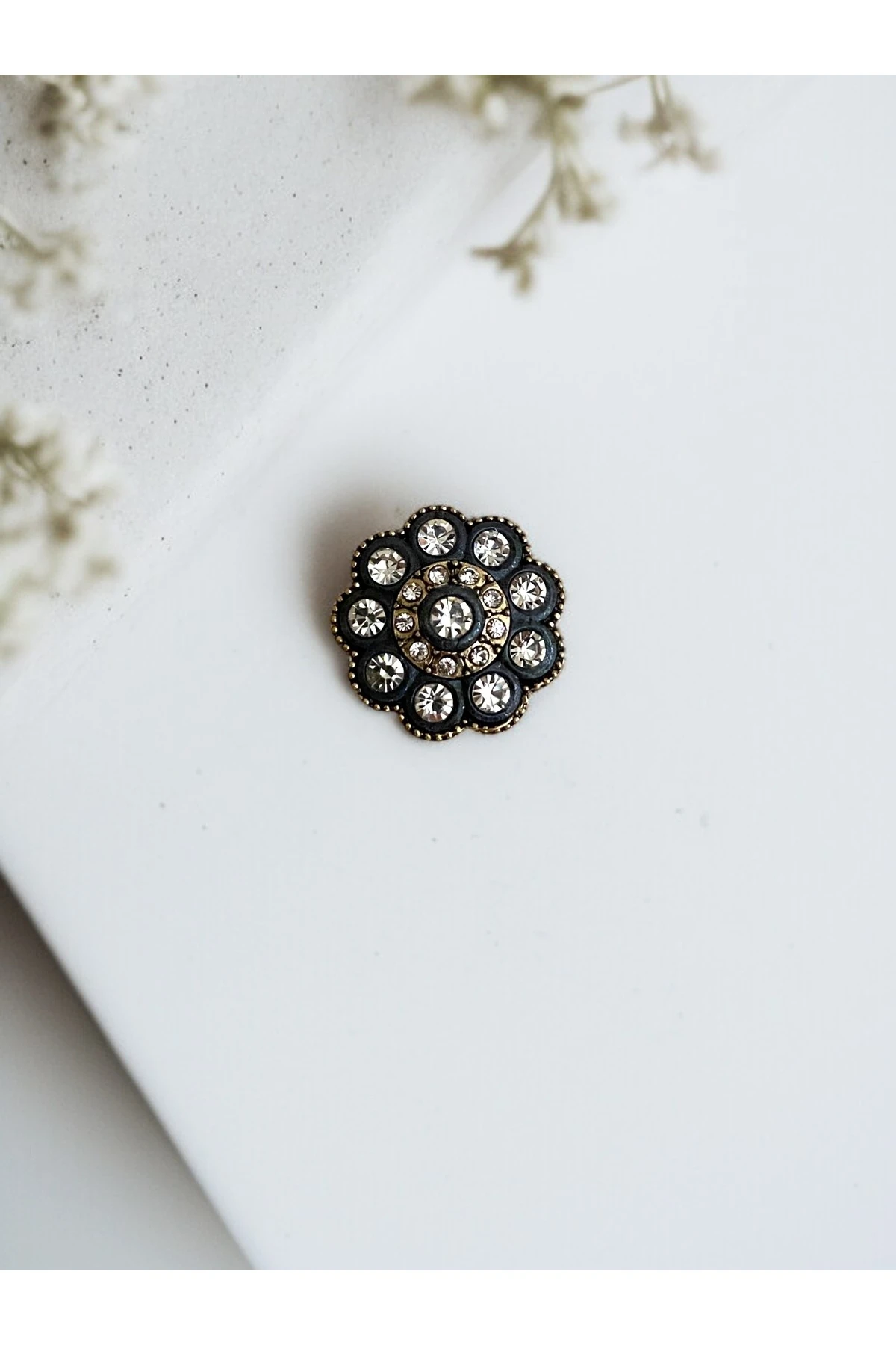 Zirkon Taşlı Elmas Montür Çiçek Figürlü Yüzük