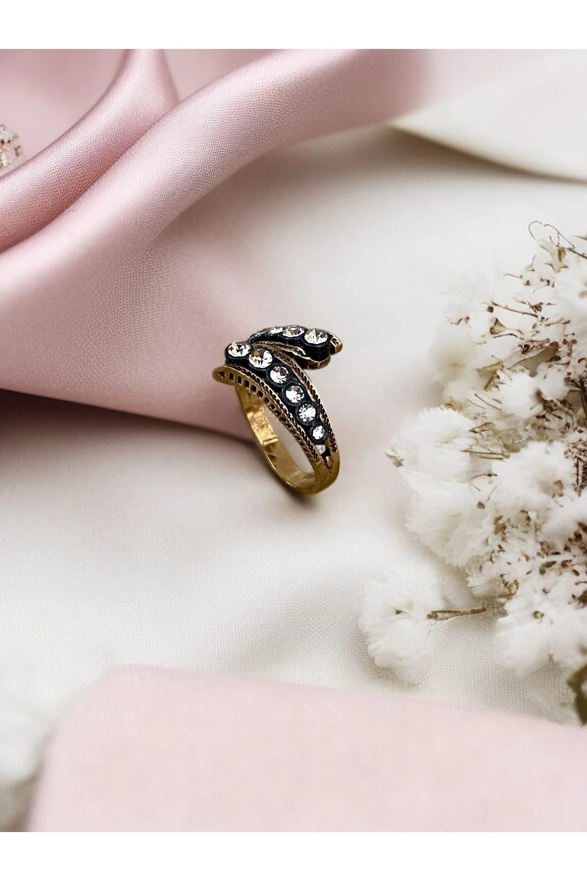 Elmas Montür Zirkon Taşlı Yüzük