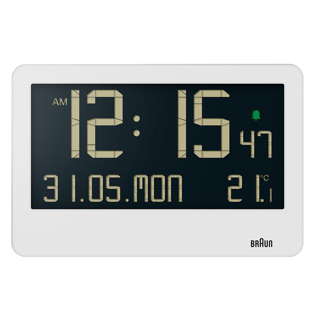 BRAUN BC14W BEYAZ DİJİTAL DUVAR SAATİ - Siyah