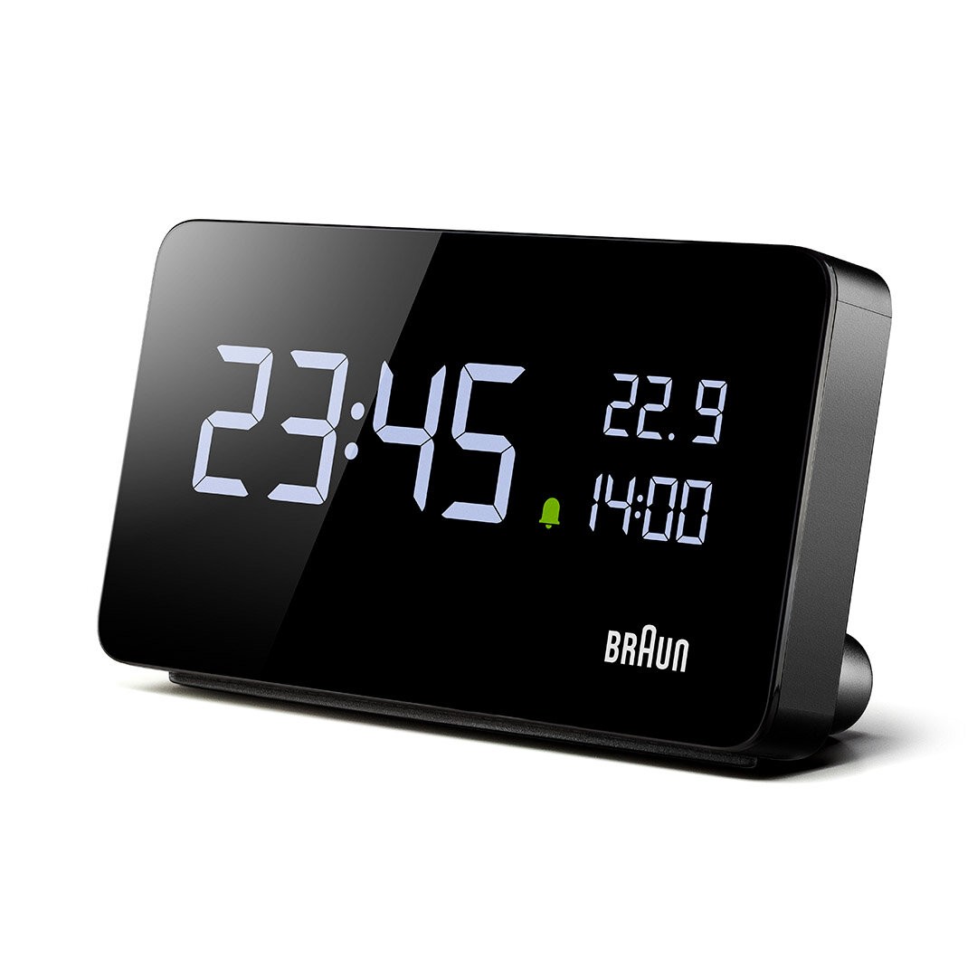 BRAUN BC20BEU SİYAH DİJİTAL ALARMLI MASA SAATi