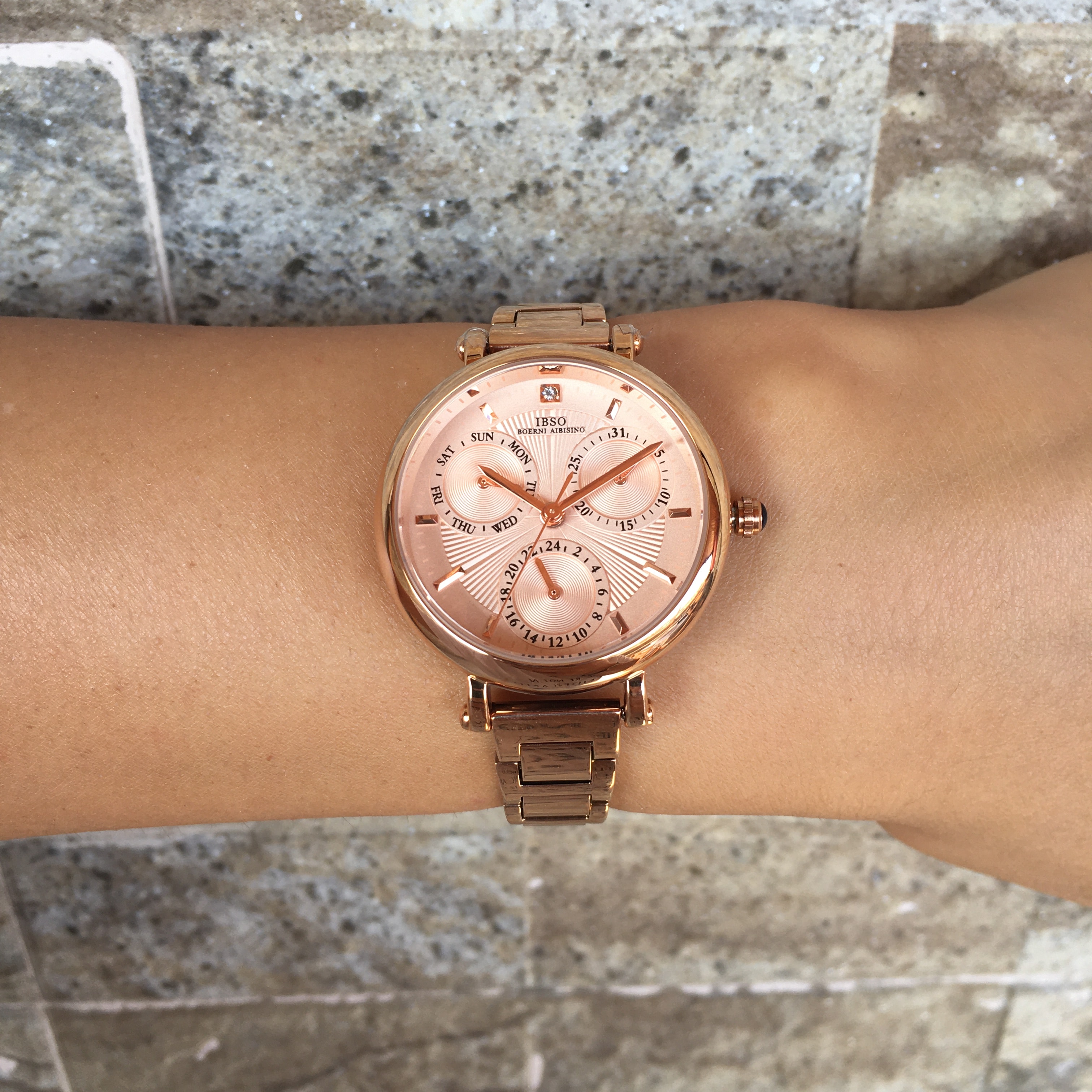 IBSO AKTİF GÖSTERGELİ ROSEGOLD ŞIK KADIN KOL SAATİ