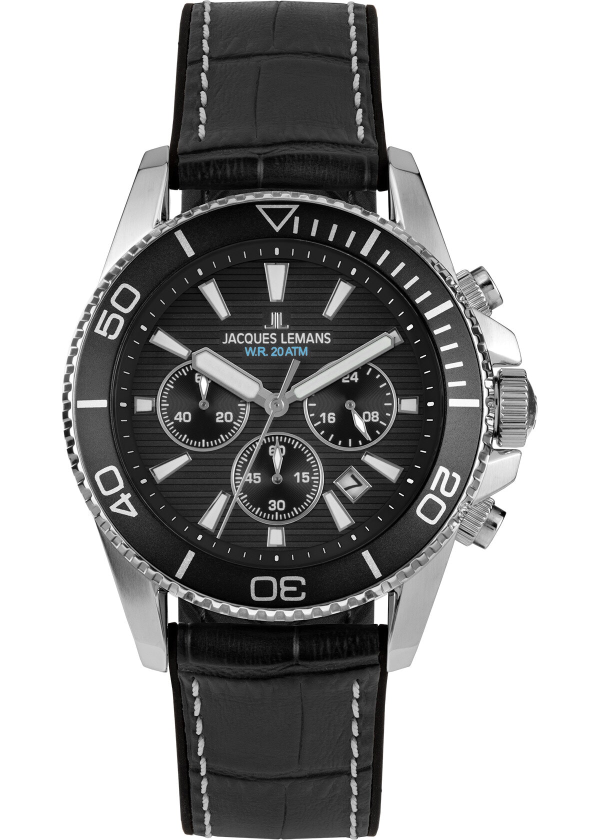 JACQUES LEMANS 1-2206A LIVERPOOL DIVER ERKEK KOL SAATİ - Siyah