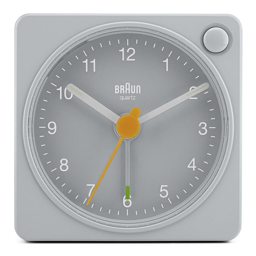 BRAUN BC02XG GRİ KLASİK SEYAHAT ANALOG ALARMLI MASA SAATİ - Gri