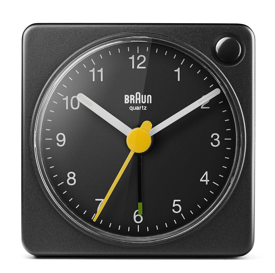 BRAUN BC02XB SİYAH KLASİK SEYAHAT ANALOG ALARMLI MASA SAATİ - Siyah
