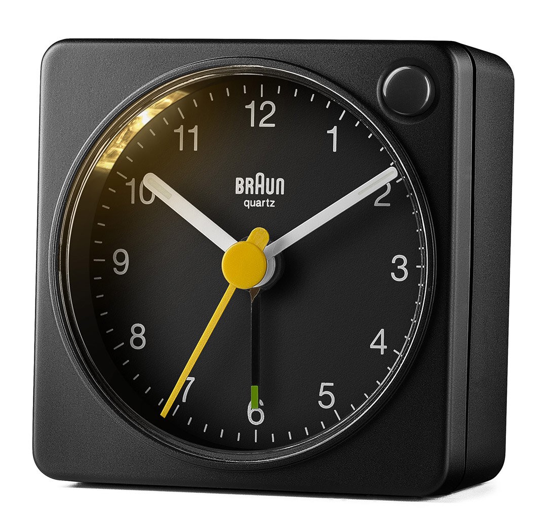 BRAUN BC02XB SİYAH KLASİK SEYAHAT ANALOG ALARMLI MASA SAATİ