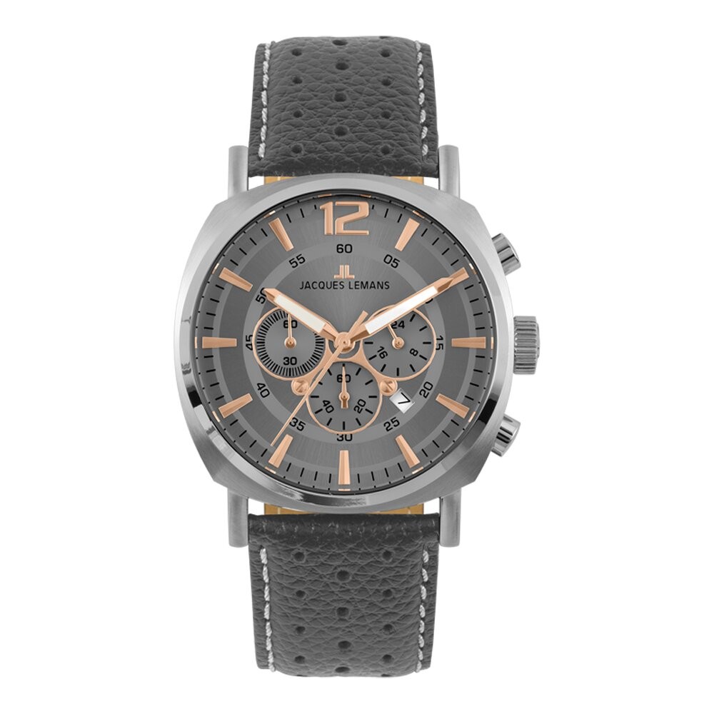 JACQUES LEMANS LUGANO 1-1645L ERKEK KOL SAATİ - Gri