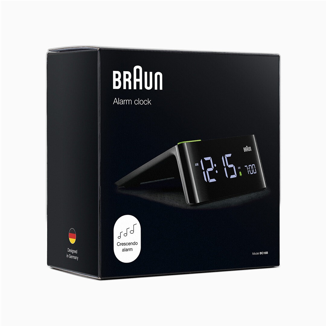 BRAUN BC16BEU SİYAH VA LCD EKRAN DİJİTAL ALARMLI MASA SAATİ