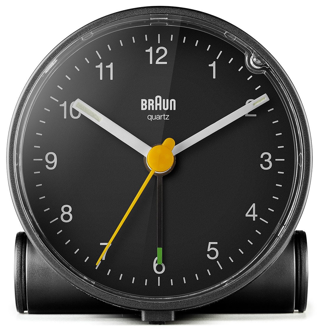 BRAUN BC01B SİYAH KLASiK ANALOG ALARMLI MASA SAATİ - Siyah