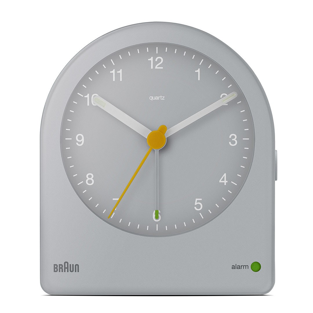 BRAUN BC22G GRİ KLASİK ANALOG ALARMLI MASA SAATİ - Gri