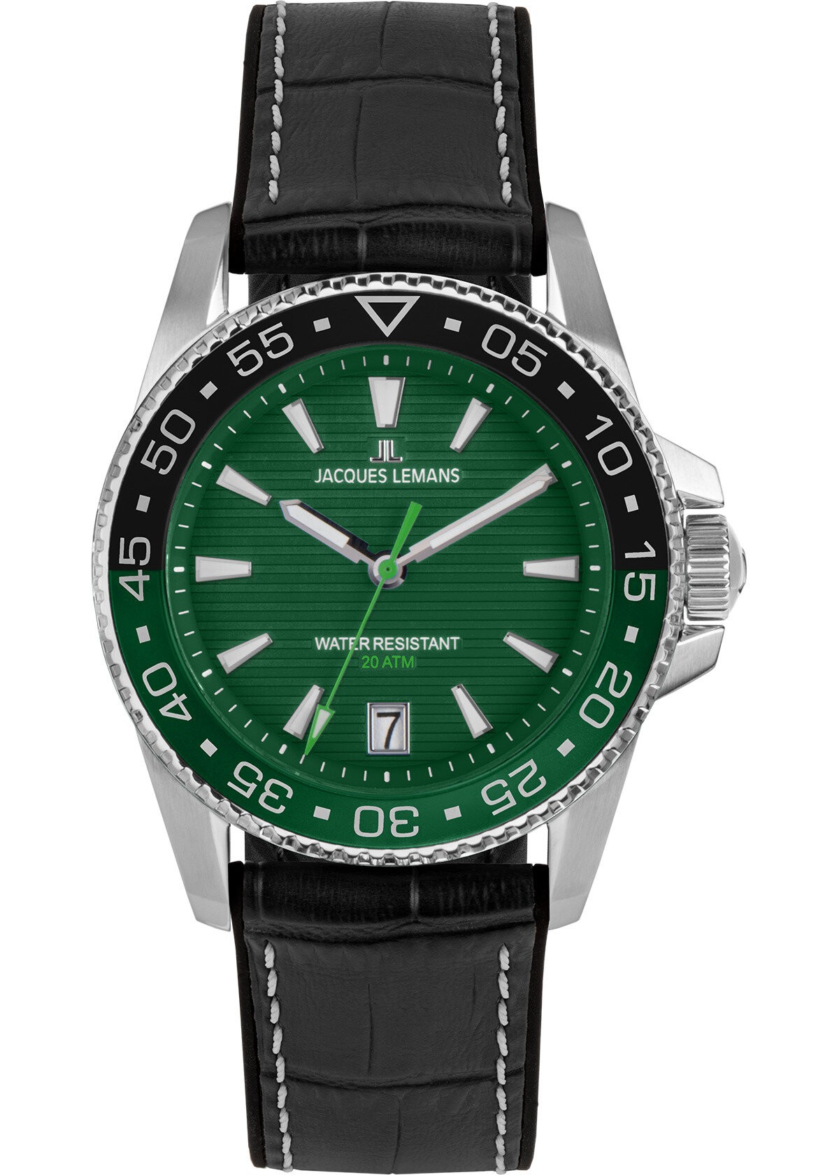 JACQUES LEMANS 1-2205C LIVERPOOL DIVER ERKEK KOL SAATİ - Yeşil